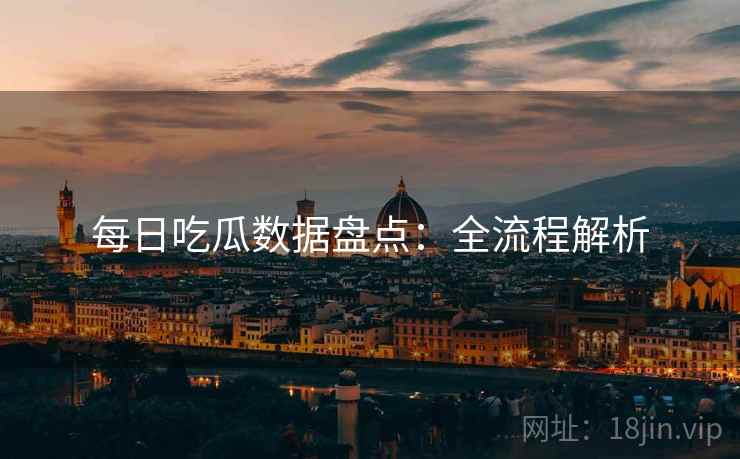 每日吃瓜数据盘点：全流程解析