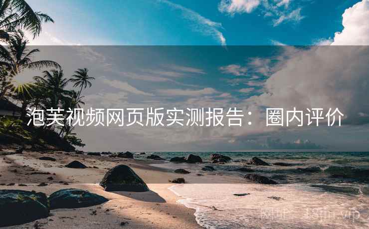 泡芙视频网页版实测报告：圈内评价