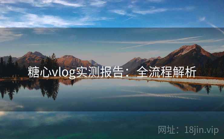 糖心vlog实测报告：全流程解析
