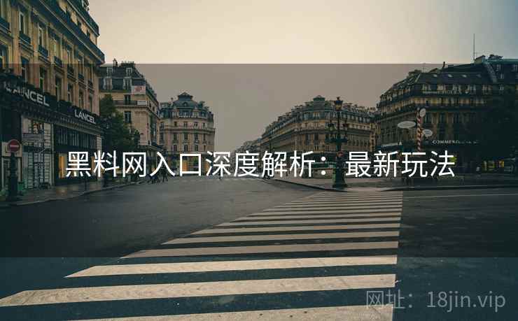 黑料网入口深度解析：最新玩法